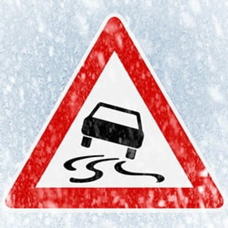 Winter driving - ice covered windshield